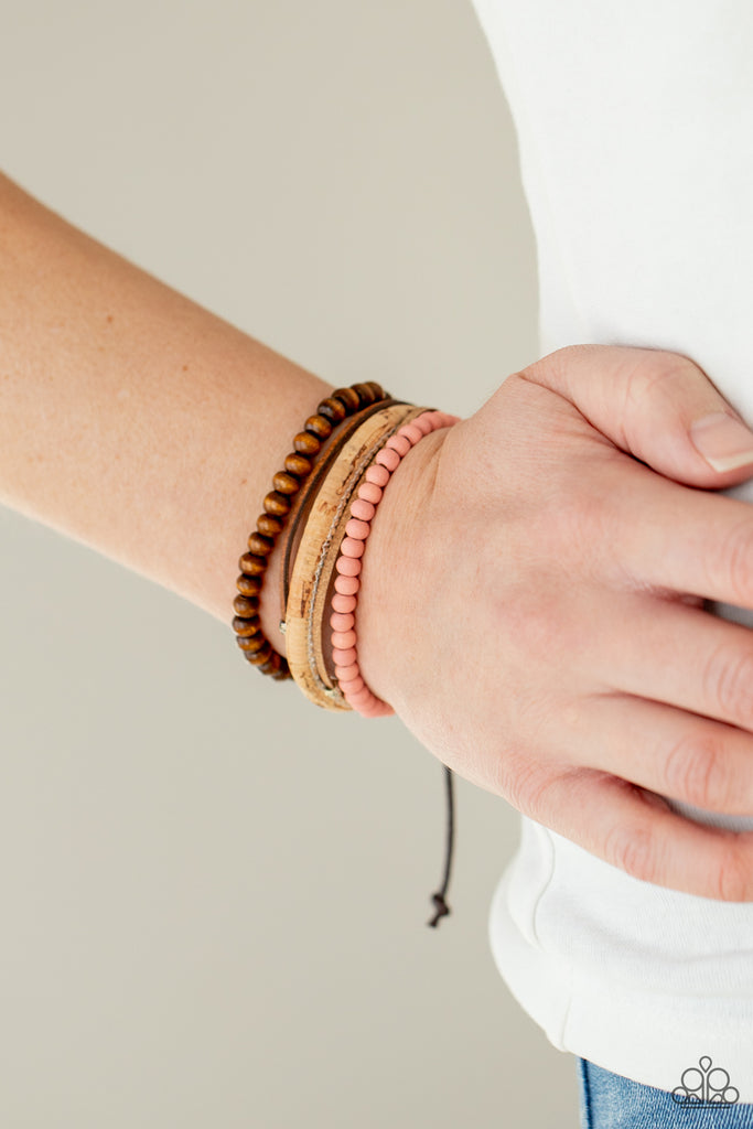 STACK To Basics - Pink Urban Bracelet-Paparazzi - The Sassy Sparkle