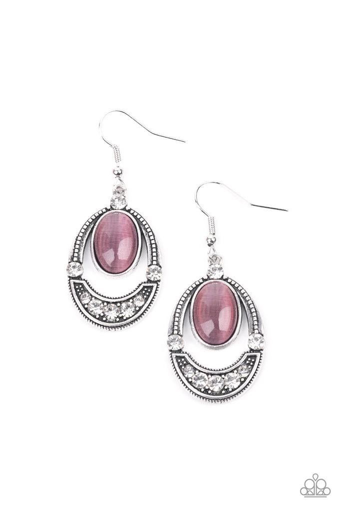 Serene Shimmer - Purple Earring-Paparazzi