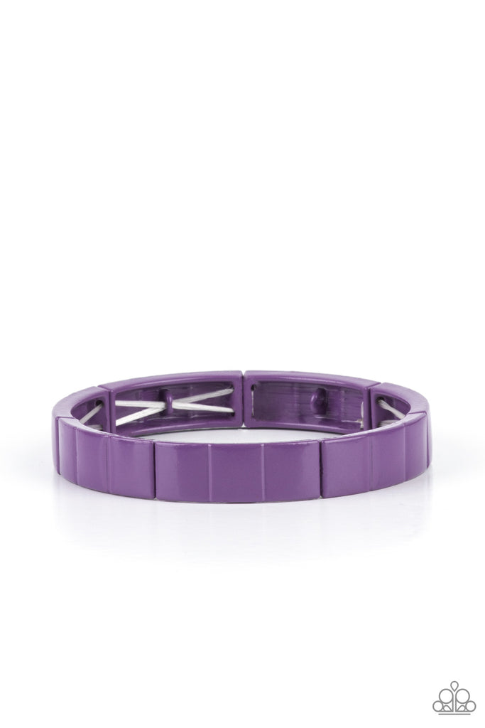 Material Movement - Purple Bracelet-Paparazzi - The Sassy Sparkle