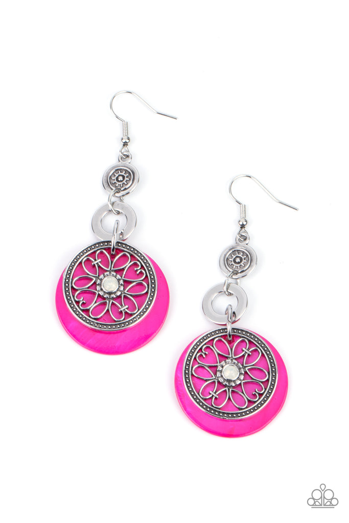 Royal Marina - Pink Earring-Paparazzi