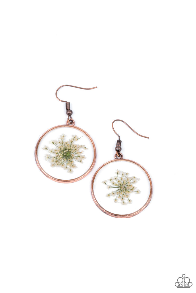 Happily Ever Eden - Copper Earring-Paparazzi - The Sassy Sparkle
