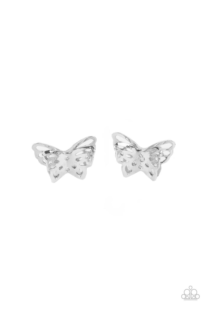 flutter-fantasy-silver butterfly post earring-dainty