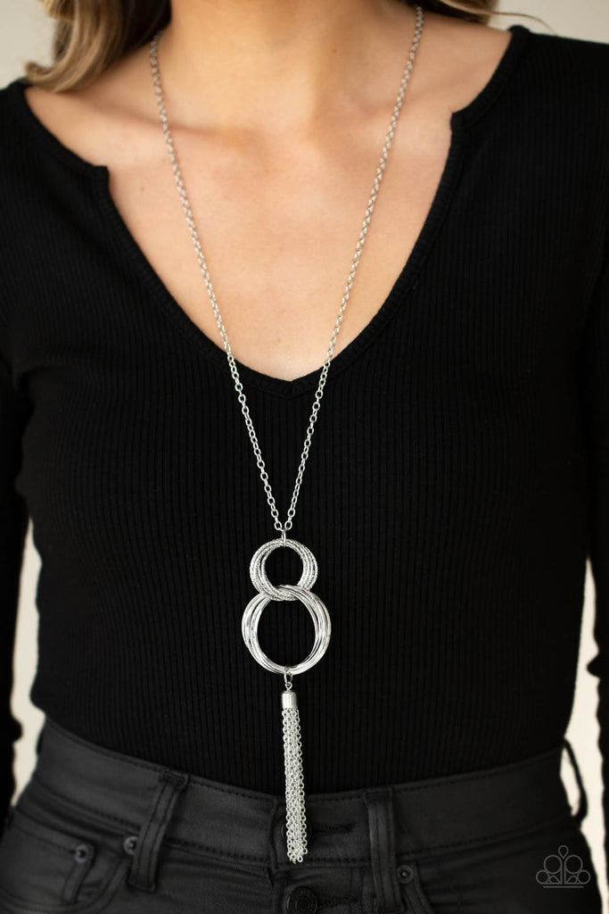 Orbiting Splendor - Silver Necklace-Paparazzi