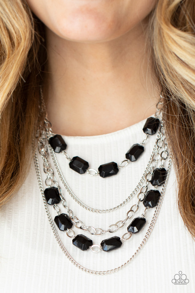 Standout Strands - Black Necklace-Paparazzi