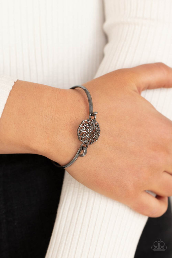 Filigree Fiesta - Black Gunmetal Bracelet-Paparazzi