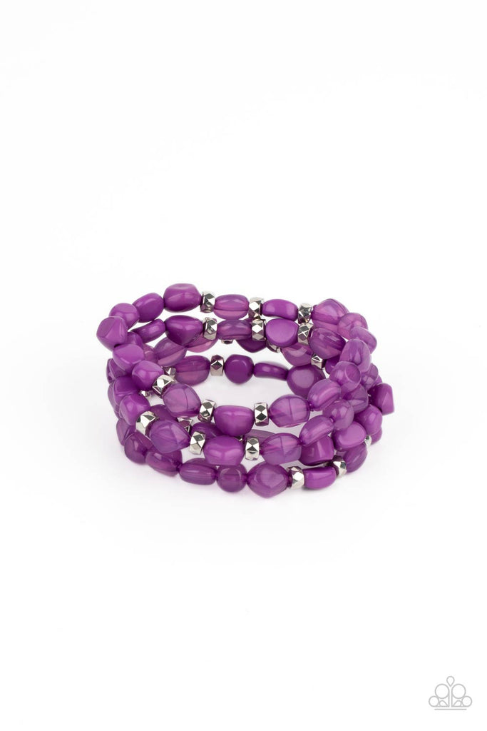 Nice GLOWING! - Purple Bracelet-Paparazzi