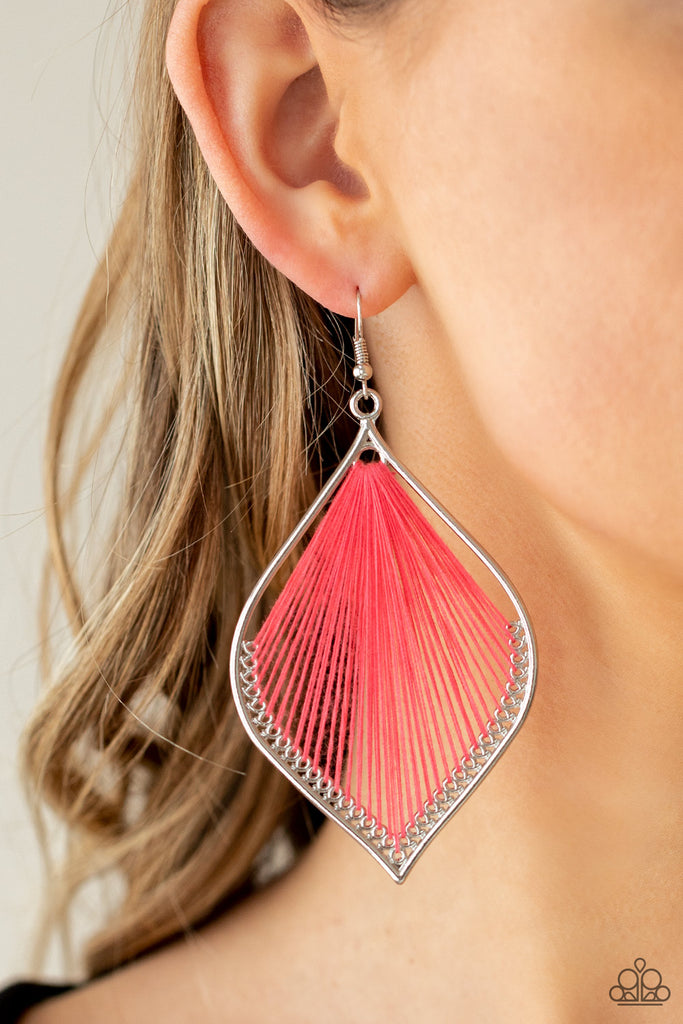 String Theory - Pink Earring-Paparazzi