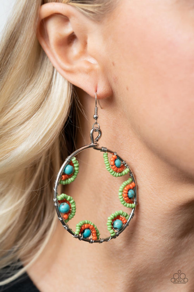 Off The Rim - Multi Earring-Paparazzi