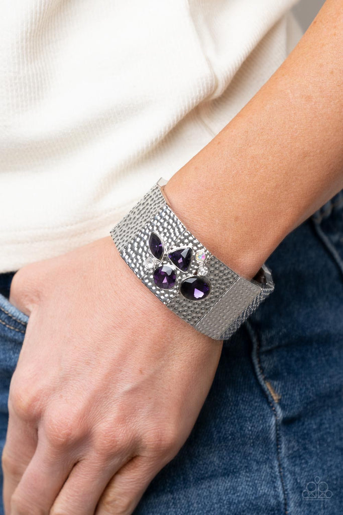 Flickering Fortune - Purple Bracelet-Paparazzi