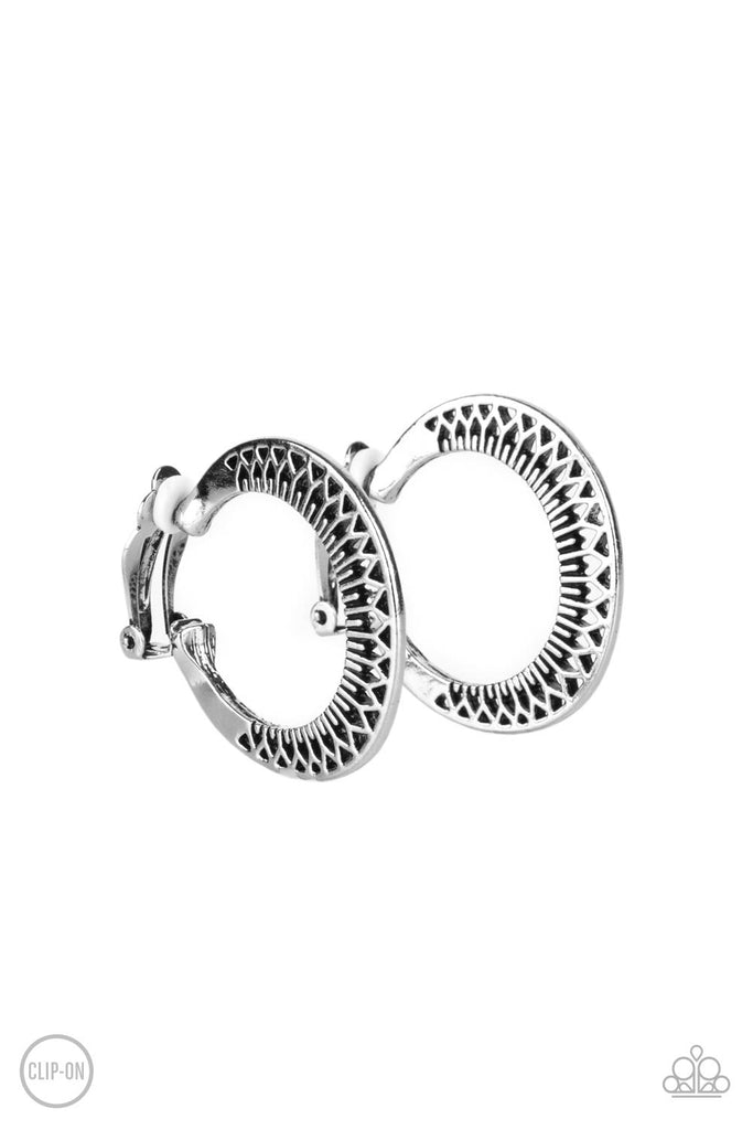 Moon Child Charisma - Silver Clip-On Earring-Paparazzi