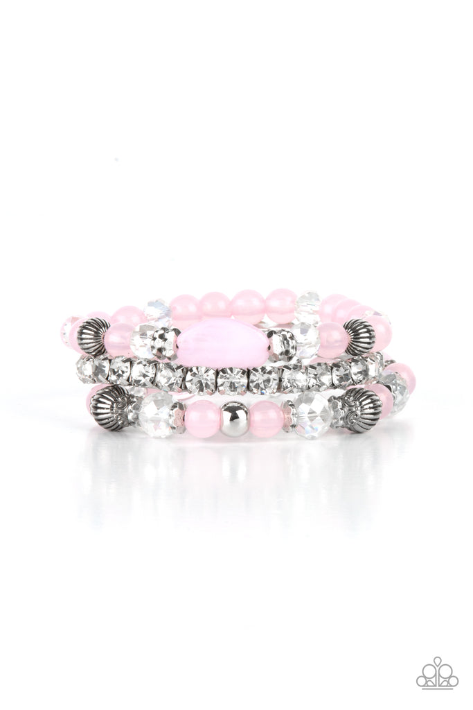 Ethereal Etiquette - Pink Bracelet-Paparazzi - The Sassy Sparkle