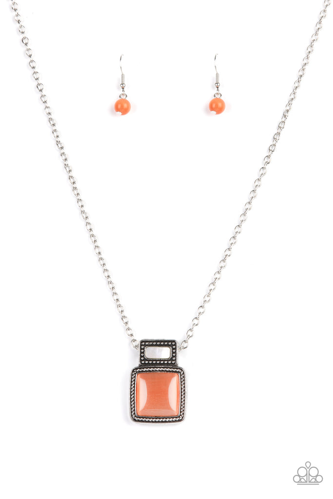 Ethereally Elemental - Orange Necklace-Paparazzi - The Sassy Sparkle