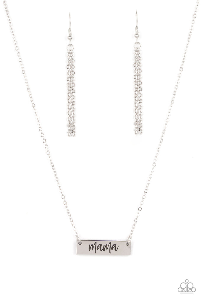 Blessed Mama - Silver Necklace-Paparazzi