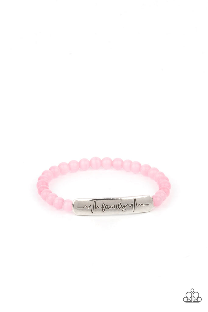 Family is Forever - Pink Bracelet-Paparazzi