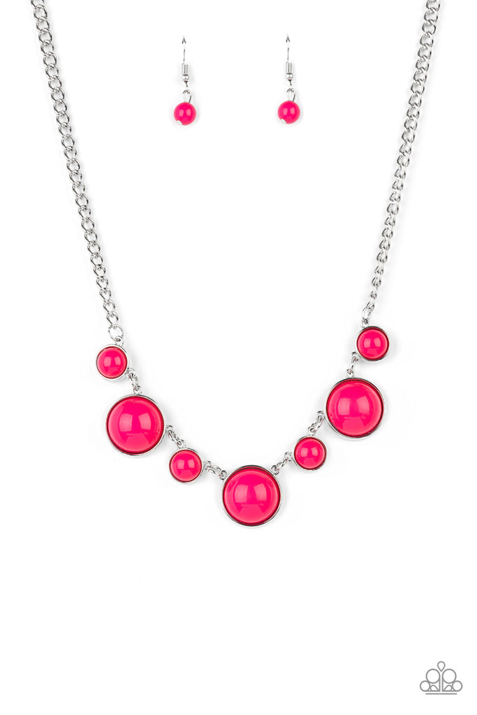 Prismatically POP-tastic - Pink Necklace-Paparazzi