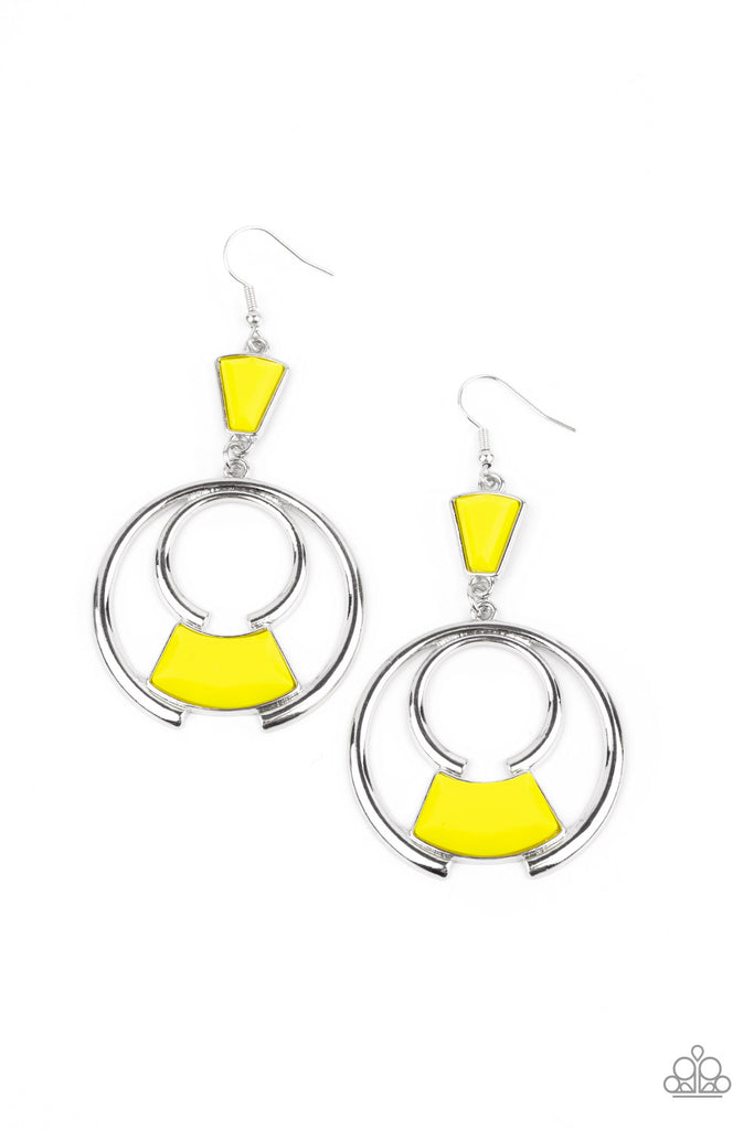 Deco Dancing - Yellow Earring-Paparazzi