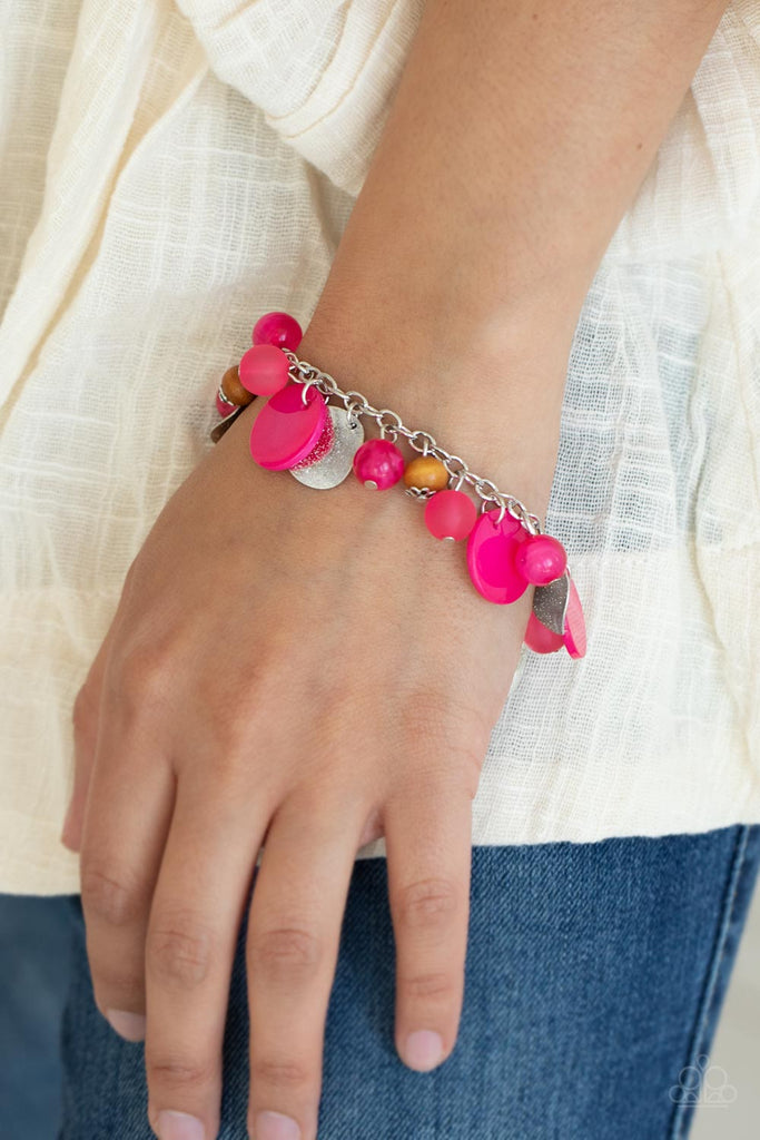 Springtime Springs - Pink Bracelet-Paparazzi