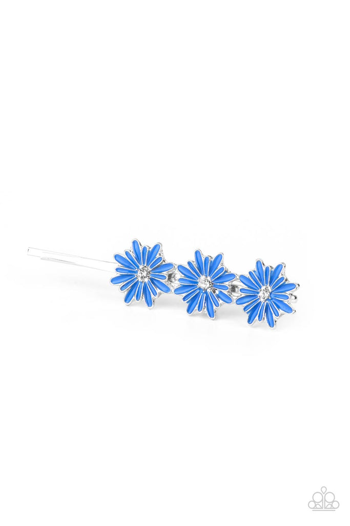 Flower Patch Princess - Blue Hair Clip-Paparazzi - The Sassy Sparkle