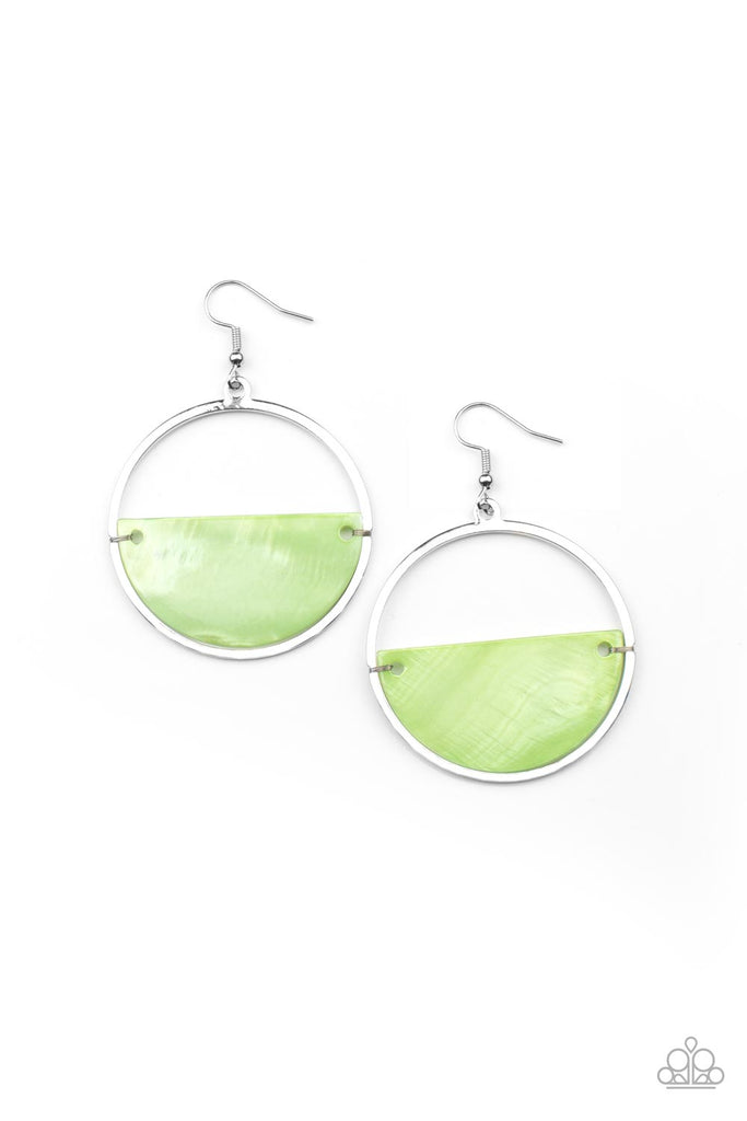 Seashore Vibes - Green Earring-Paparazzi