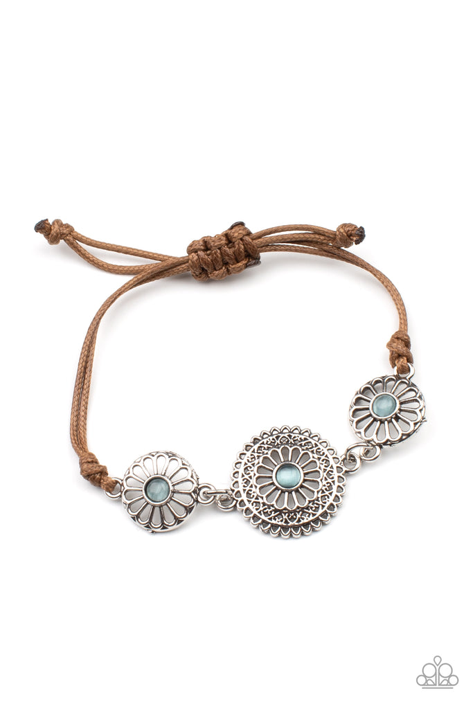 Bohemian Botany - Blue Bracelet-Paparazzi