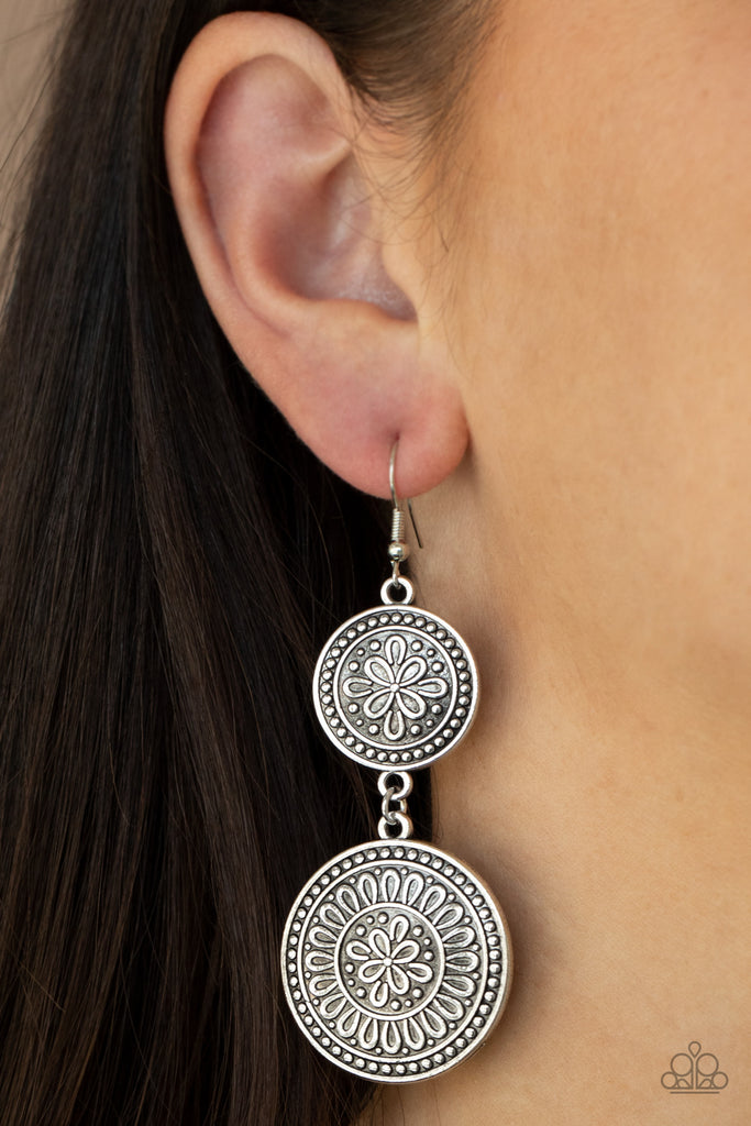 Road Trip Paradise - Silver Earring-Paparazzi