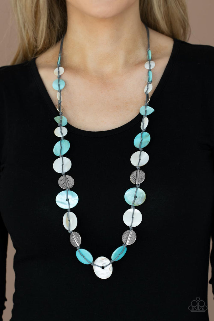 Seashore Spa - Blue Necklace-Paparazzi - The Sassy Sparkle