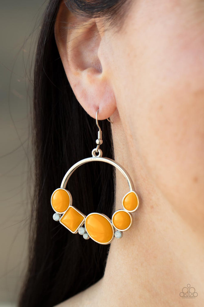 Beautifully Bubblicious - Orange Paparazzi Earring