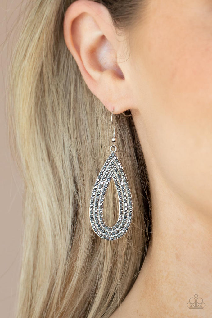 Exquisite Exaggeration - Silver Earring-Paparazzi