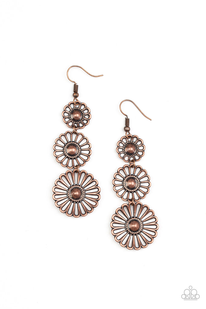 Gazebo Garden - Vintage Copper Earring-Paparazzi