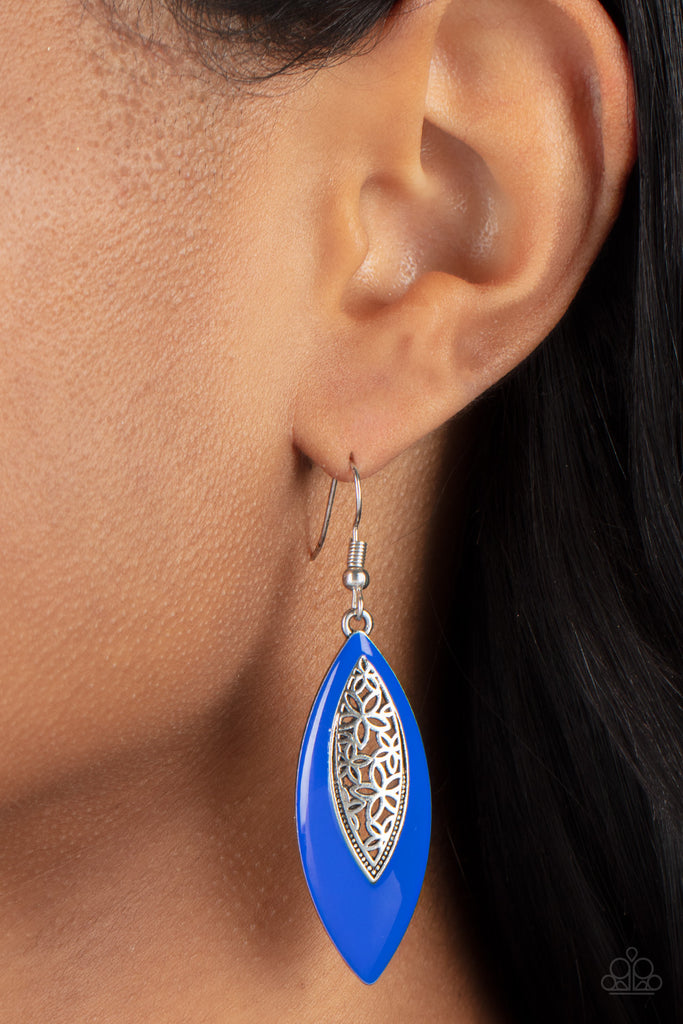 Venetian Vanity - Blue Earring-Paparazzi