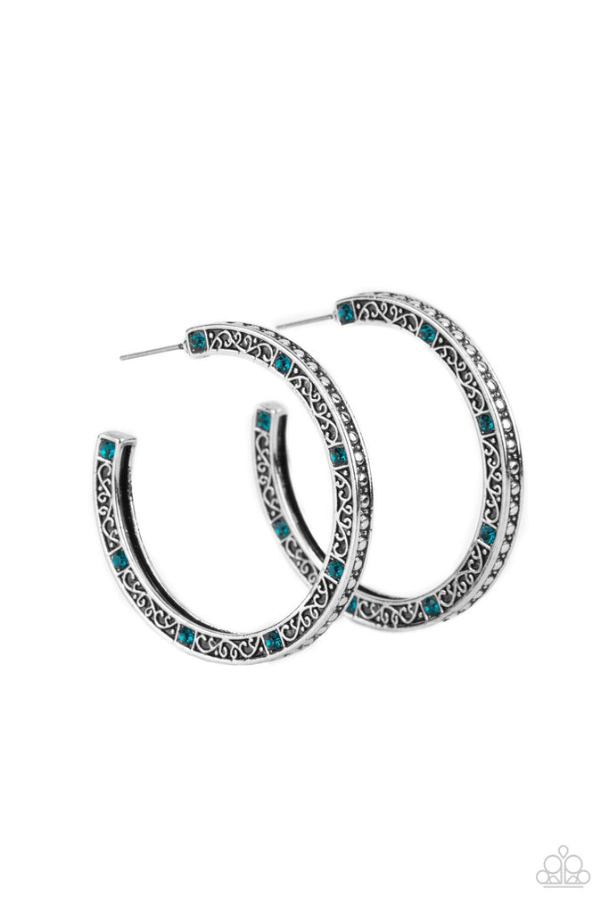 Richly Royal - Blue Paparazzi Hoop Earring - The Sassy Sparkle