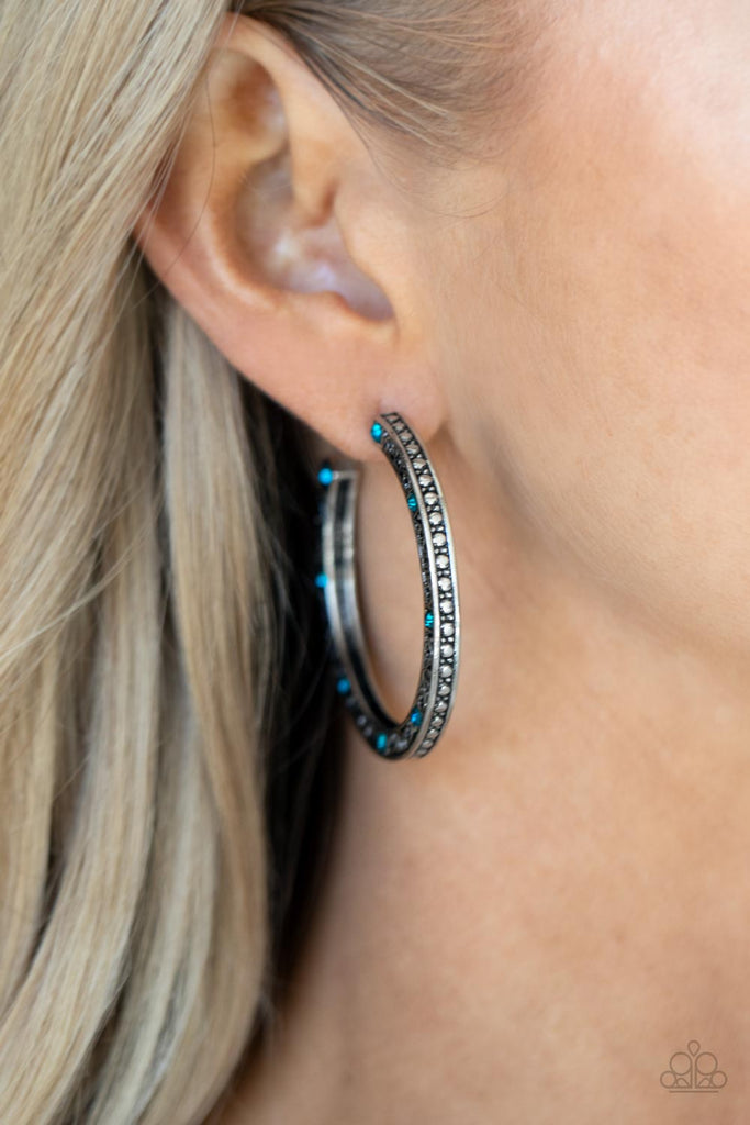 Richly Royal - Blue Paparazzi Hoop Earring - The Sassy Sparkle