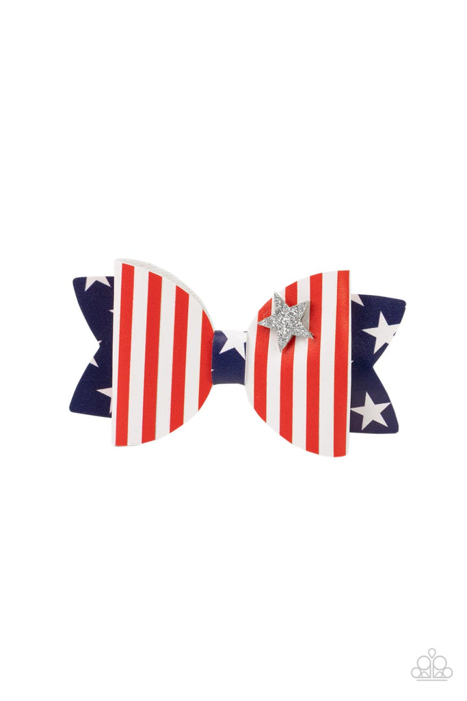 Red, White, and Bows - Multi HairClip-Paparazzi