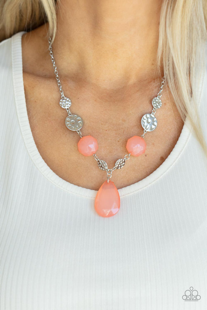 DEW What You Wanna DEW - Orange Necklace-Paparazzi