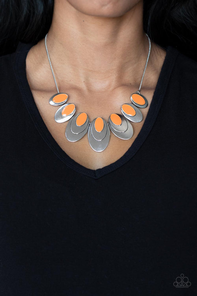 Endless Eclipse - Orange Necklace-Paparazzi