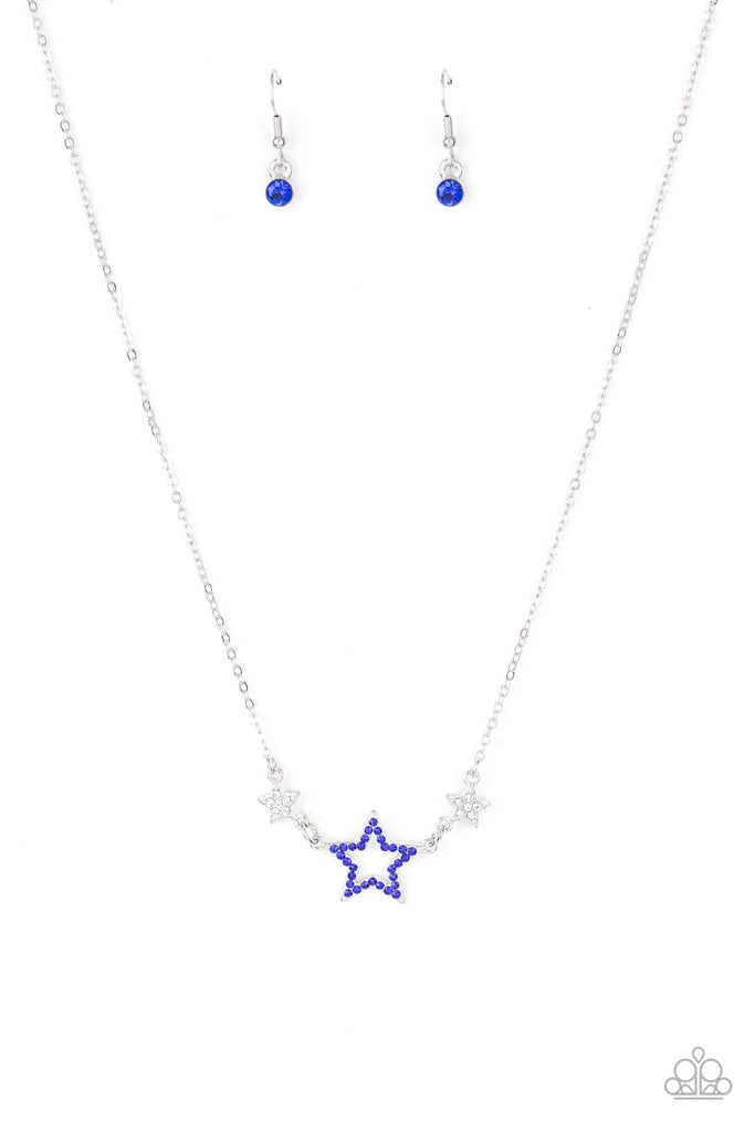 United We Sparkle - Blue Necklace-Paparazzi