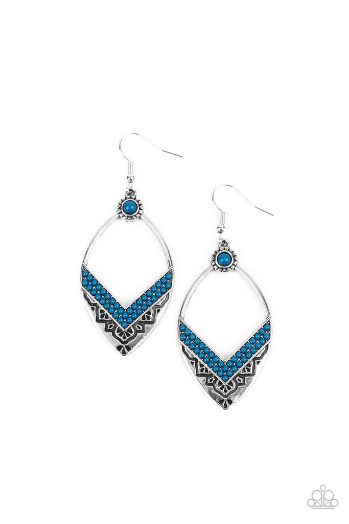 Indigenous Intentions - Blue Earring-Paparazzi