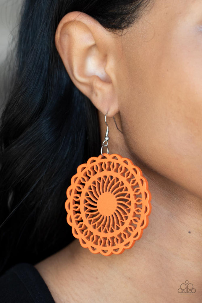 Island Sun - Orange Paparazzi Earring