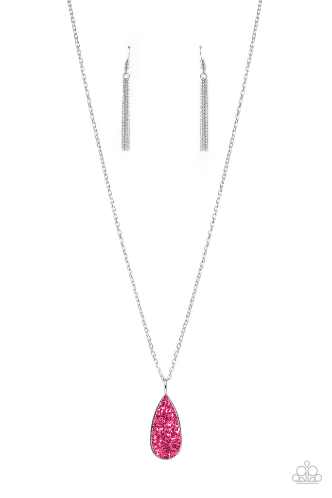 Daily Dose of Sparkle-Pink Necklace-Reversable-Long-Paparazzi - The Sassy Sparkle