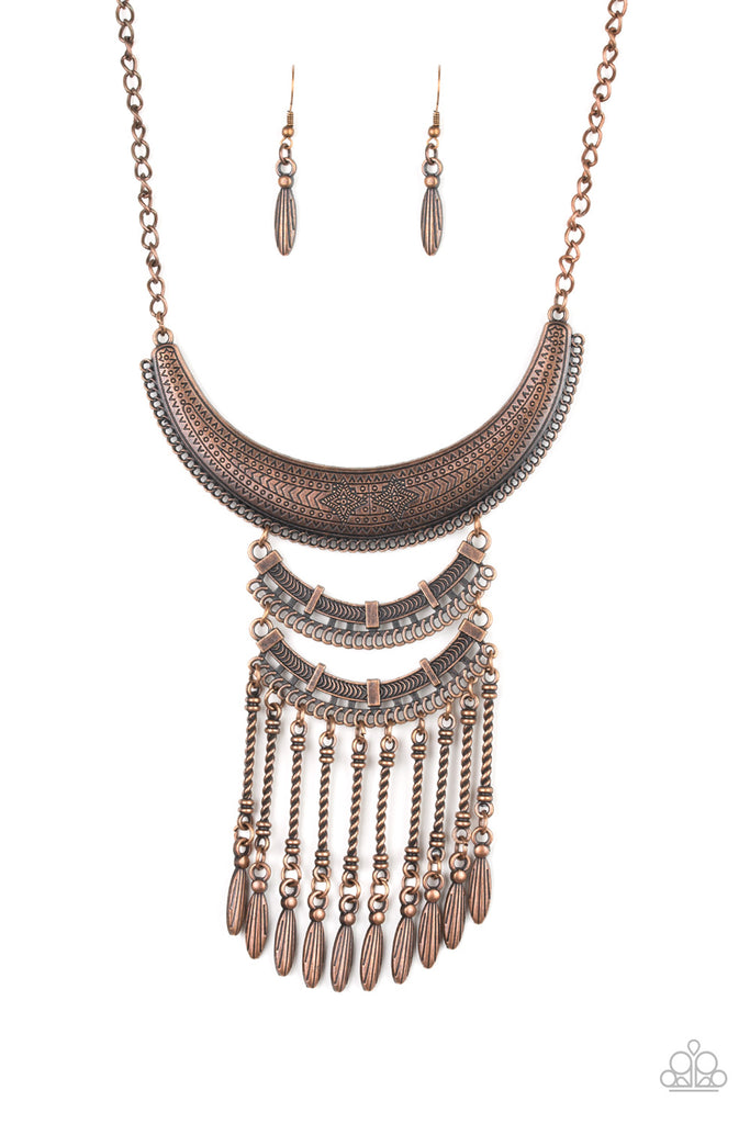 Eastern Empress-Copper Necklace-Paparazzi - The Sassy Sparkle
