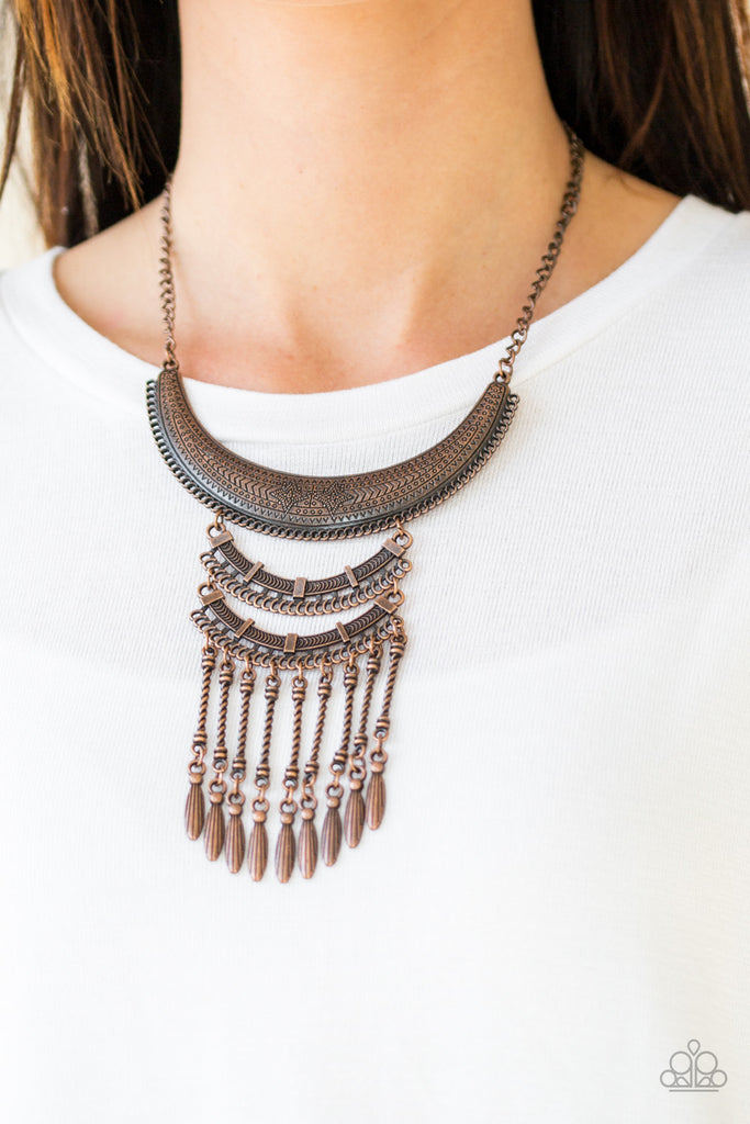 Eastern Empress-Copper Necklace-Paparazzi - The Sassy Sparkle