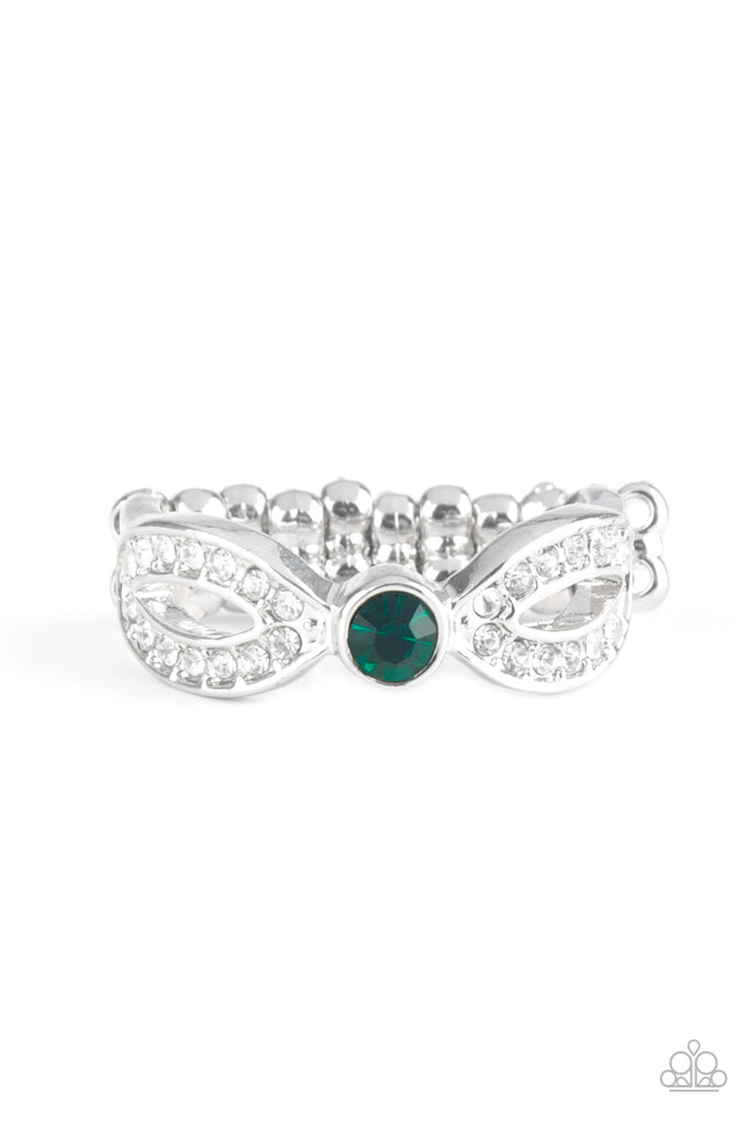 Extra Side of Elegance - Green Ring-Paparazzi