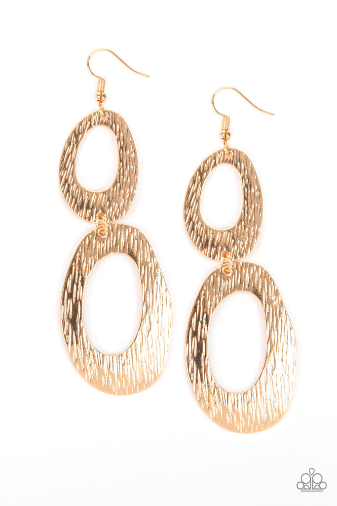 I've SHEEN It All-Gold-Paparazzi Earrings - The Sassy Sparkle