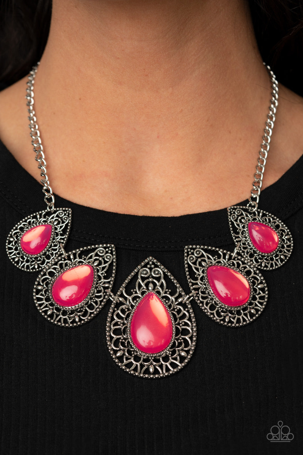 Opal Auras Pink Necklace Paparazzi The Sassy Sparkle 3329