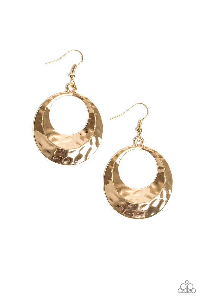 Savory Shimmer - Gold Earring-Paparazzi