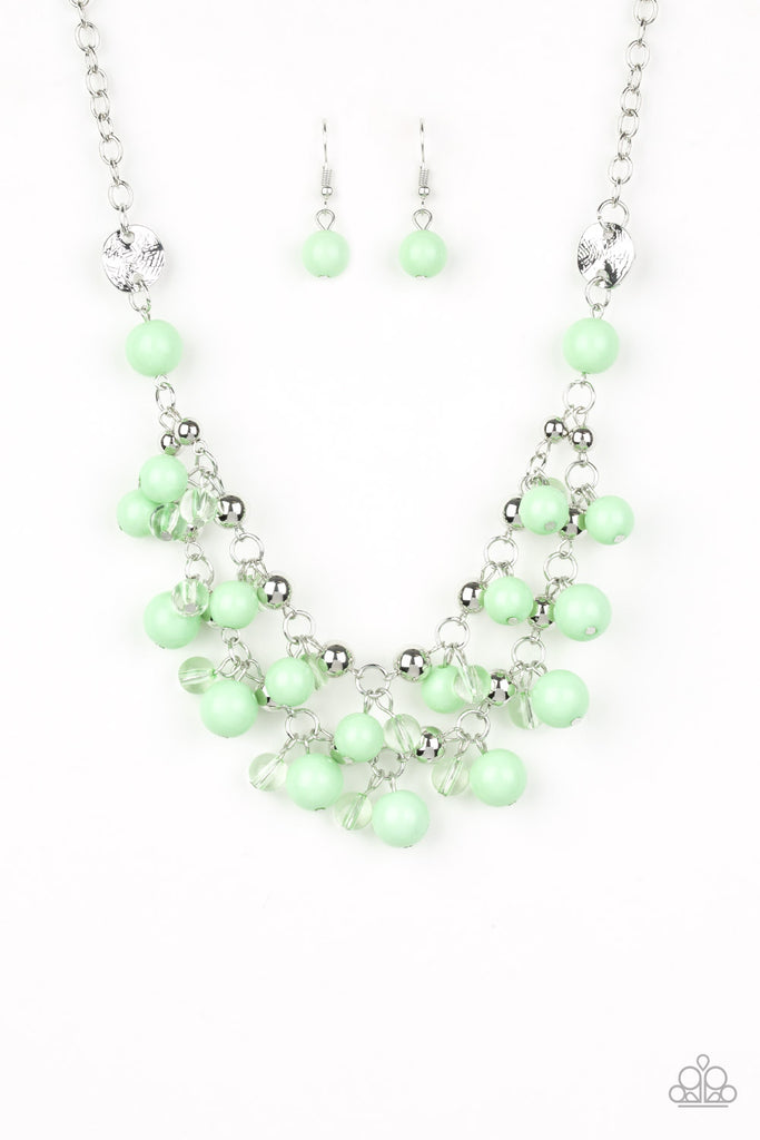 Paparazzi Seaside Soiree-Green Necklace-mint - The Sassy Sparkle