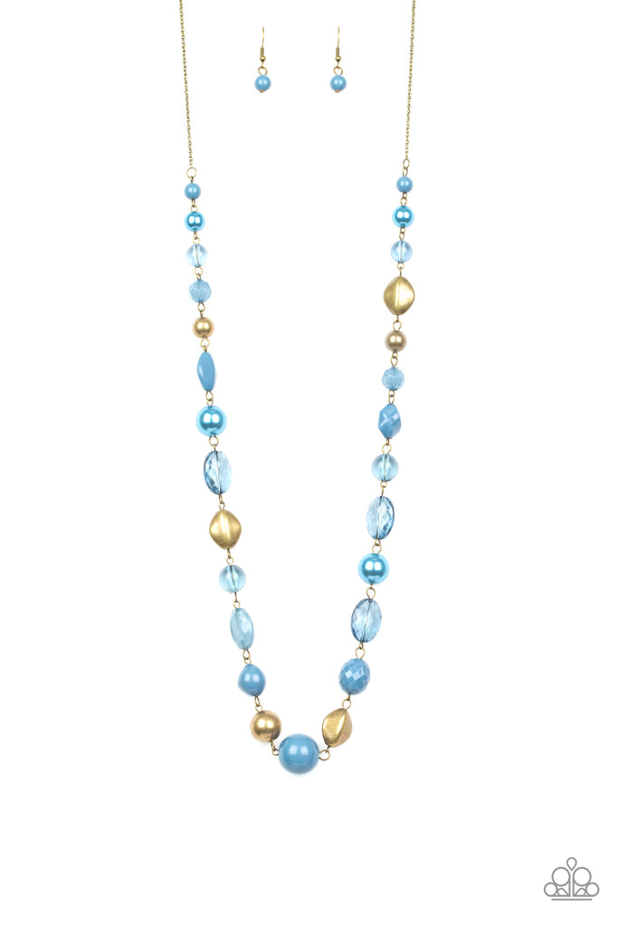 Secret Treasure - Blue Pearl Necklace-Paparazzi - The Sassy Sparkle