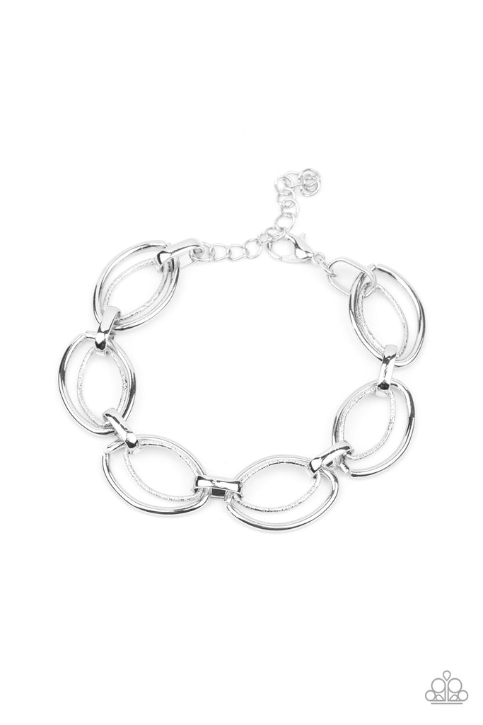 Simplistic Shimmer - Silver Bracelet-Paparazzi