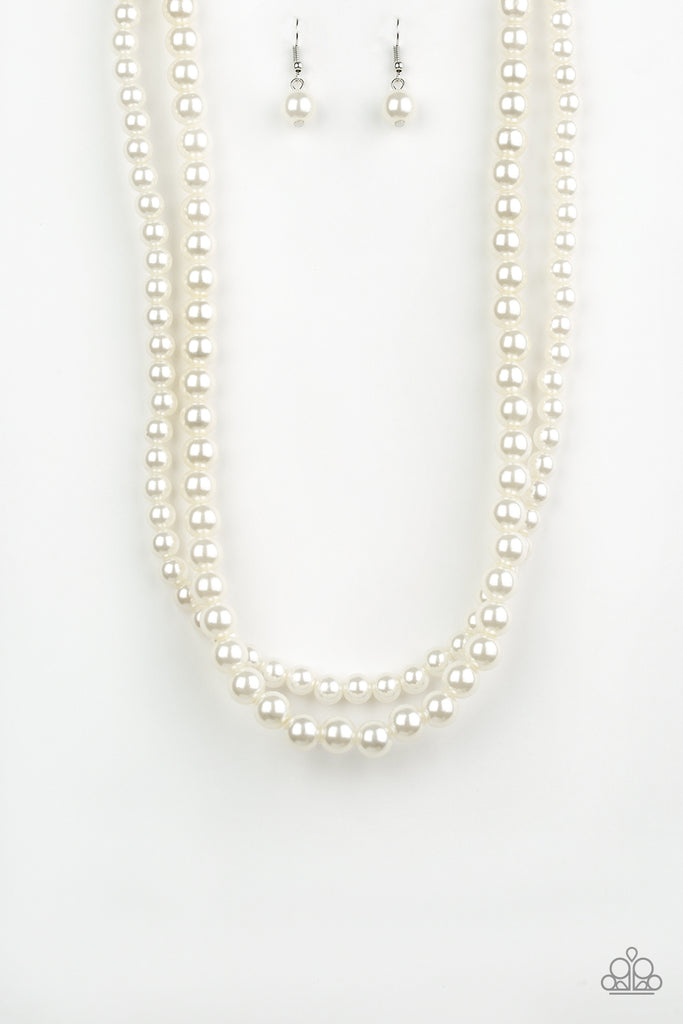 Woman Of The Century - White Pearl Necklace-Paparazzi