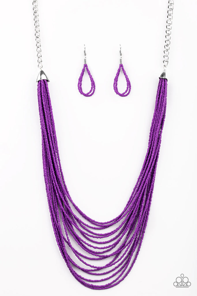 Peacefully Pacific-Purple-Paparazzzi Necklace - The Sassy Sparkle
